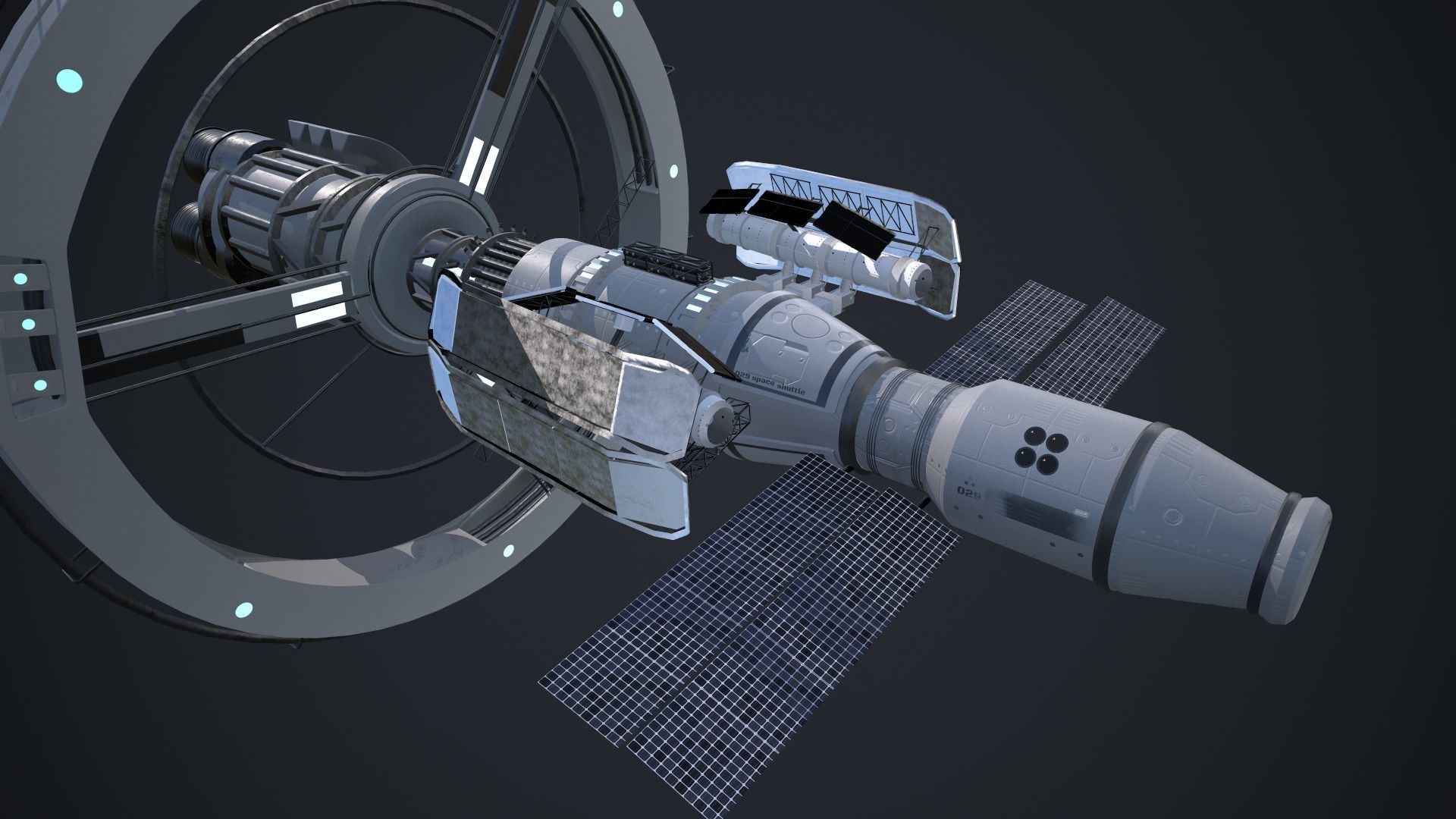 Scifi Spaceship 3D model_10