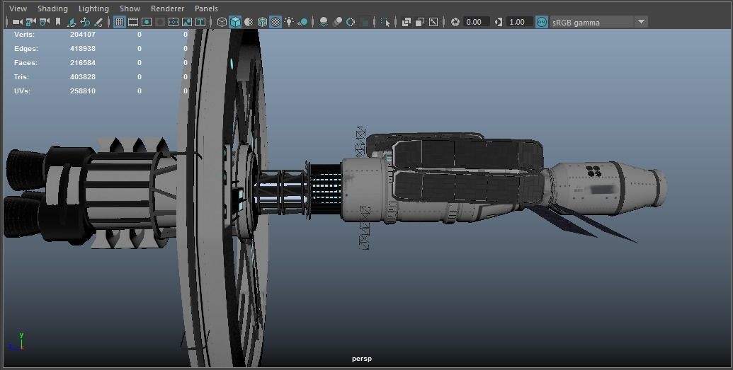 Scifi Spaceship 3D model_13