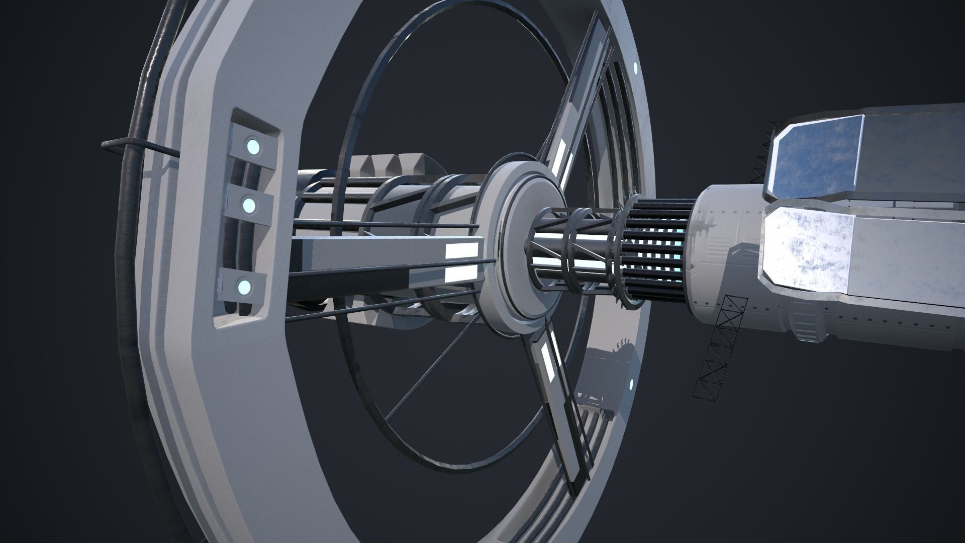 Scifi Spaceship 3D model_8