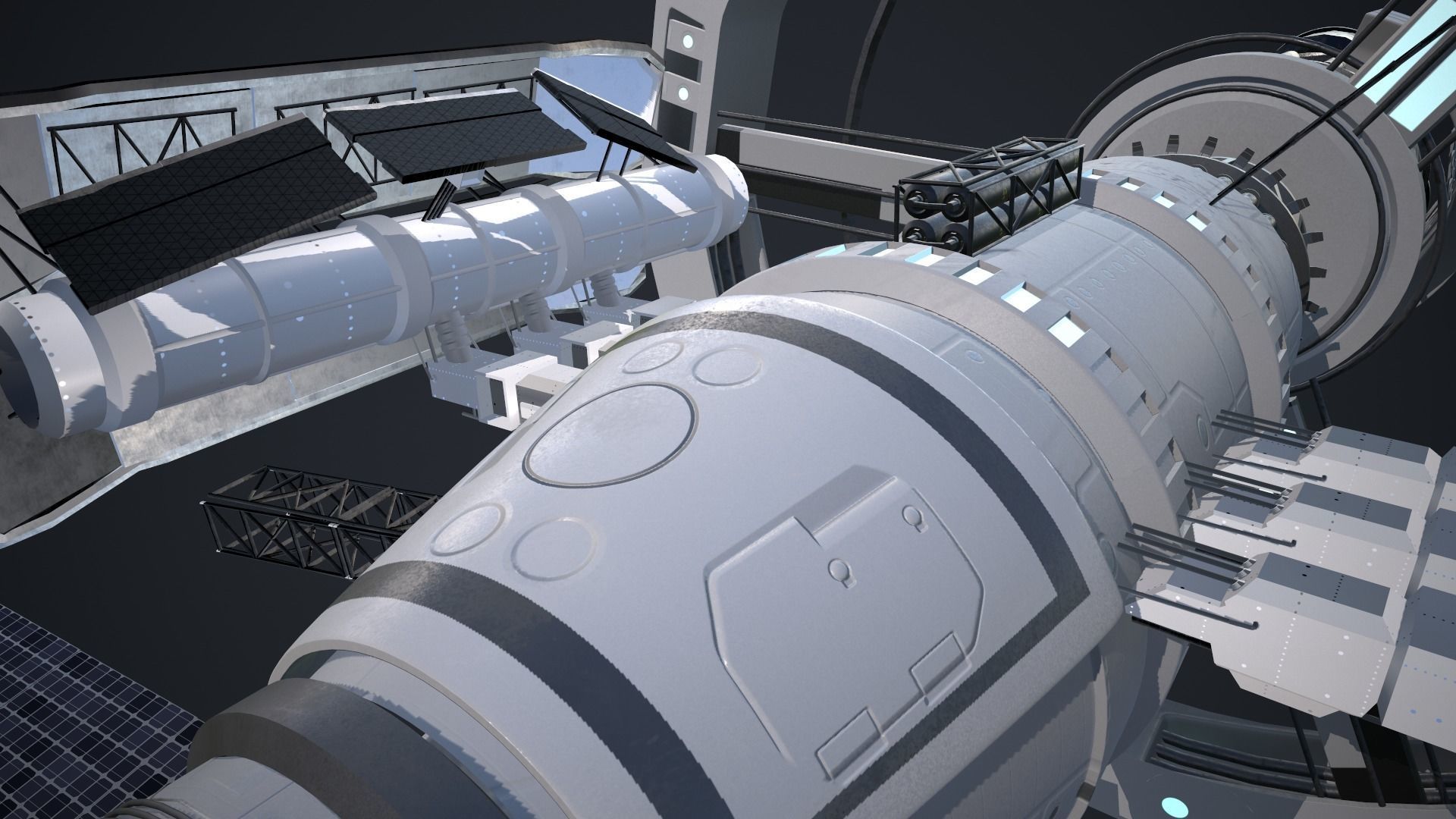 Scifi Spaceship 3D model_4