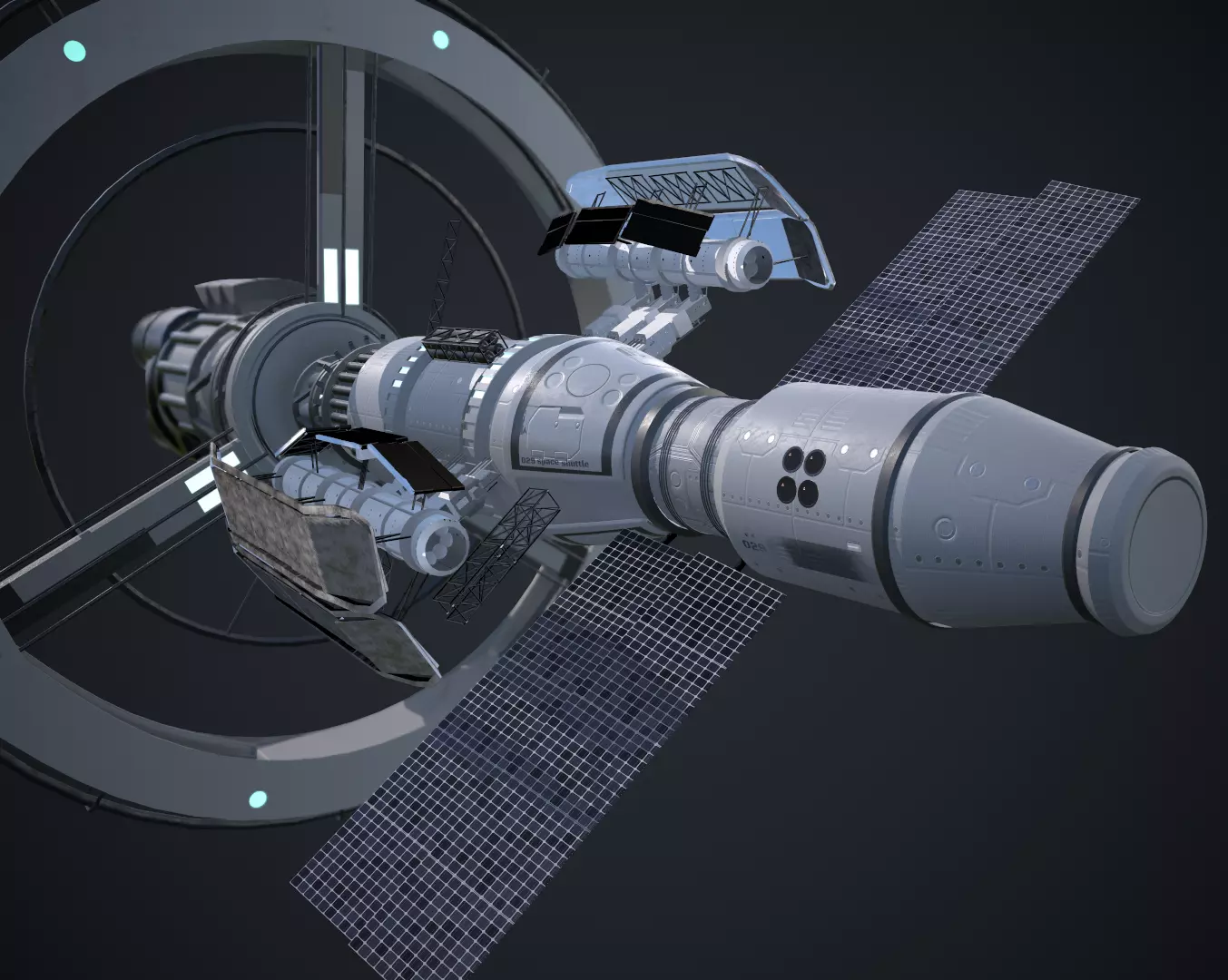 Scifi Spaceship 3D model_0