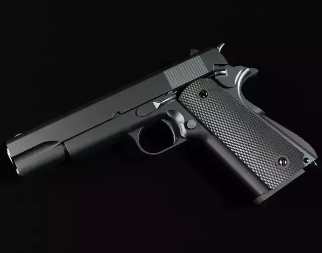 colt 1911 Low-poly 3D model