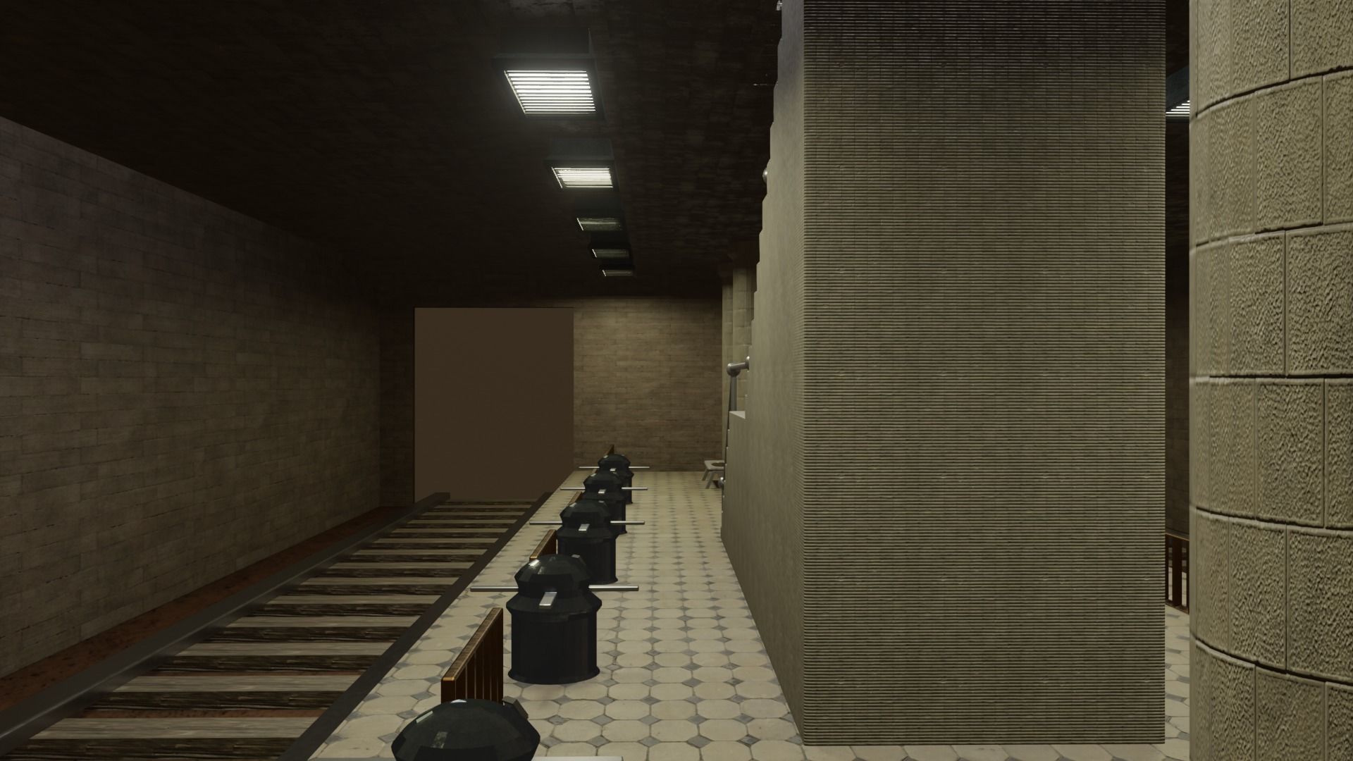 Underground Subway Station Low-poly 3D model_2