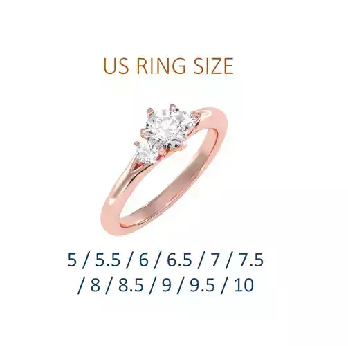 Women solitaire ring full US finger size 3dm stl render detail 3D print model
