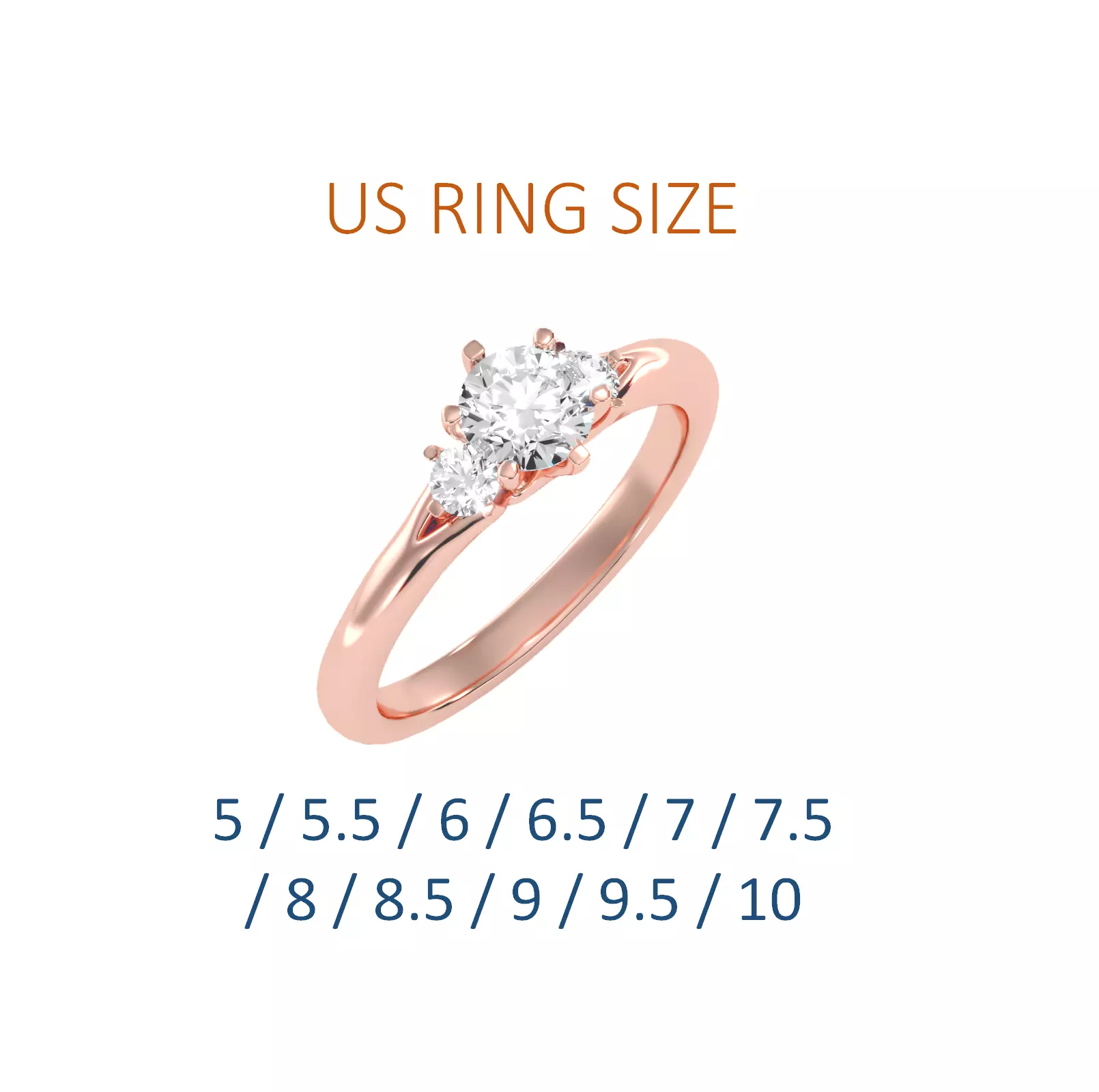 Women solitaire ring full US finger size 3dm stl render detail 3D print model_0