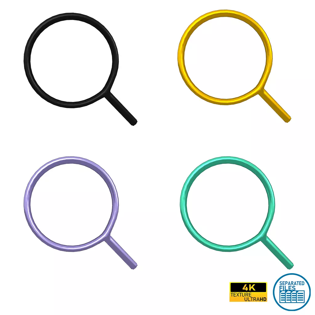 Search Symbol V1 Pack 02 Low-poly 3D model_0