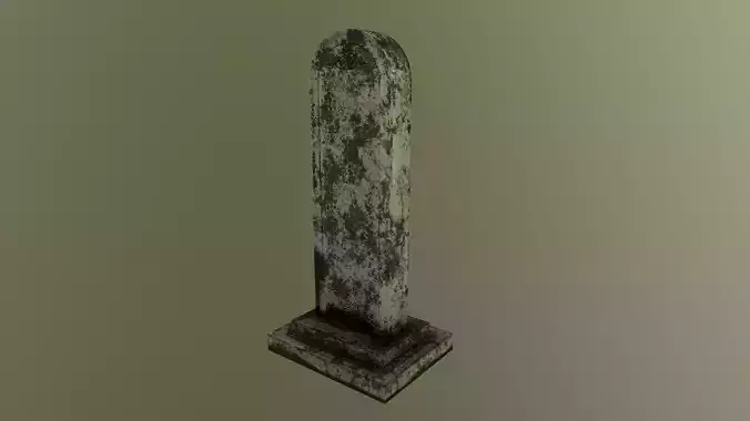 Tombstone Lowpoly Game ready gravestone