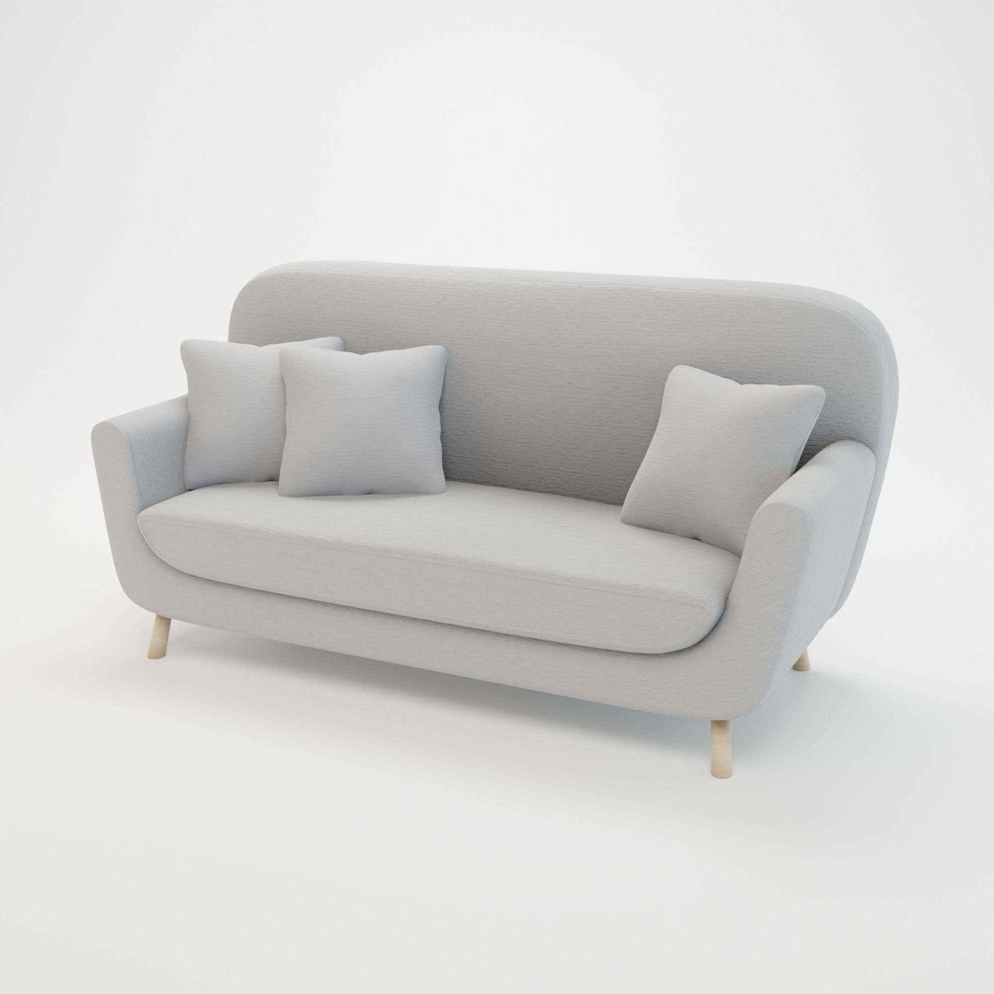 Retro Sofa - PBR 3D model_4