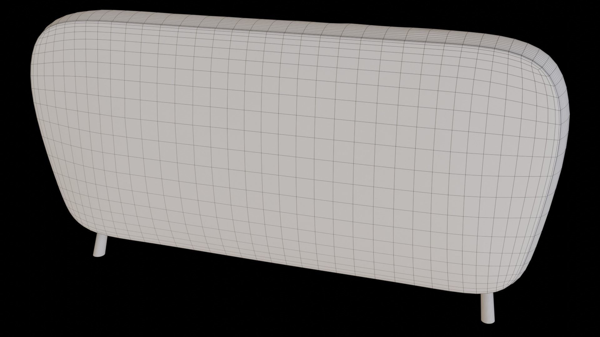 Retro Sofa - PBR 3D model_11