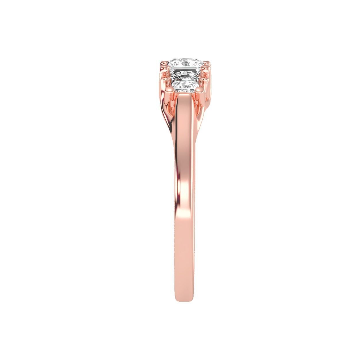 Women solitaire ring full US finger size 3dm stl render detail 3D print model_14