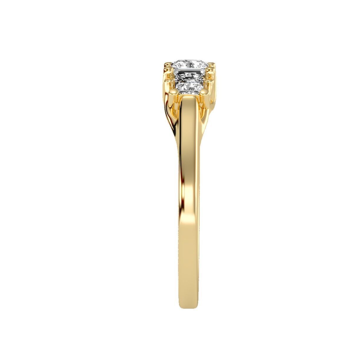 Women solitaire ring full US finger size 3dm stl render detail 3D print model_23