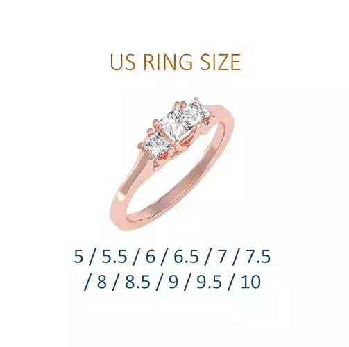 Women solitaire ring full US finger size 3dm stl render detail 3D print model