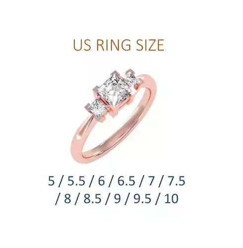Women solitaire ring full US finger size 3dm stl render detail 3D print model