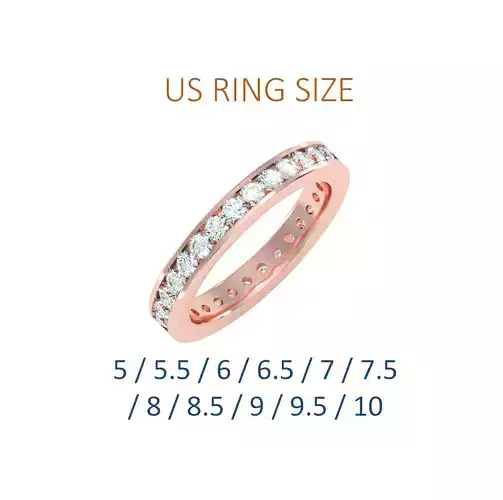 Women solitaire ring full US finger size 3dm stl render detail