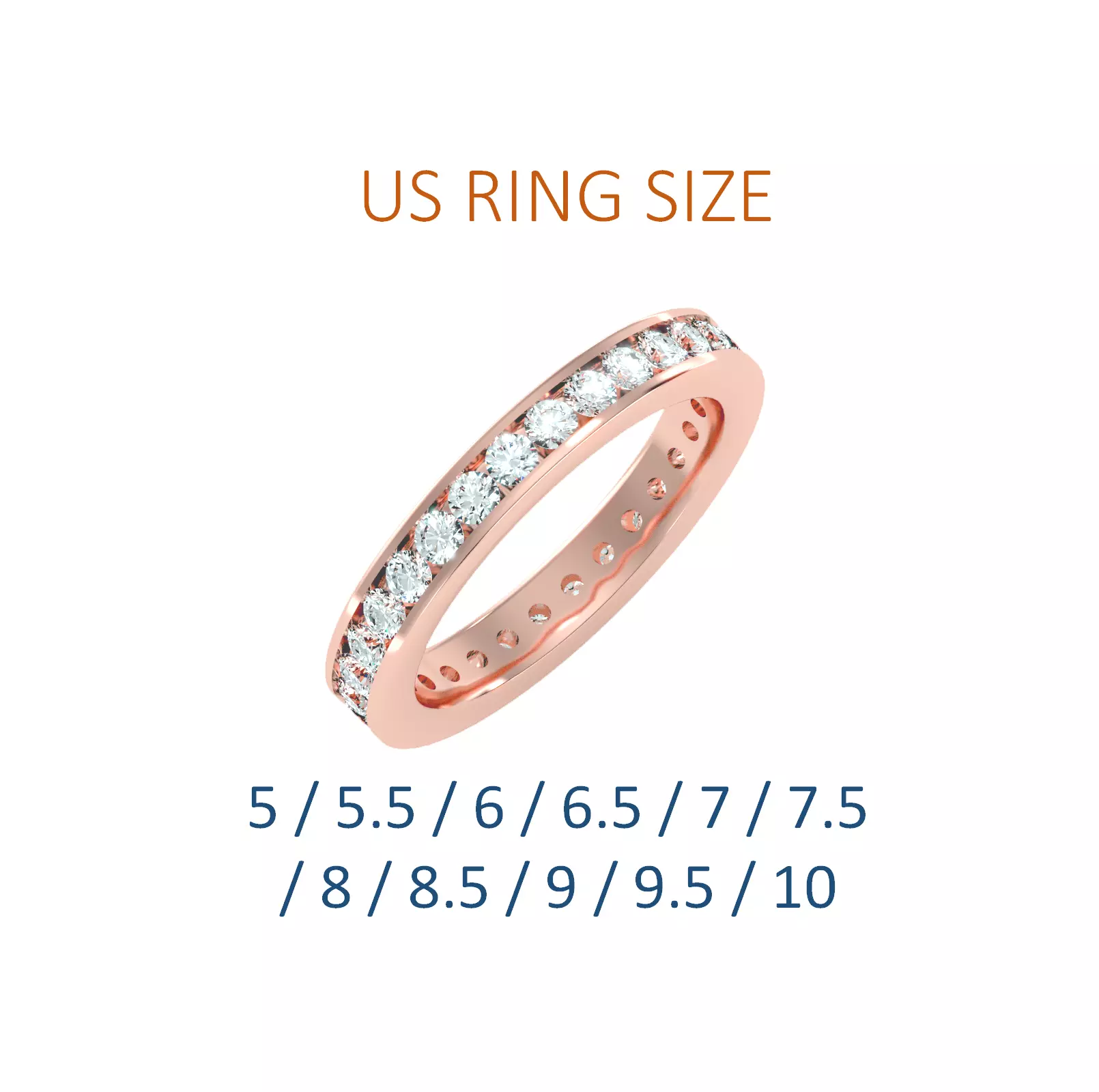 Women solitaire ring full US finger size 3dm stl render detail 3D print model_0