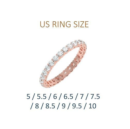 Women solitaire ring full US finger size 3dm stl render detail 3D print model