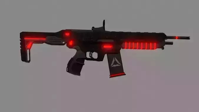 Sci-fi Rifle Weapon 3d Model