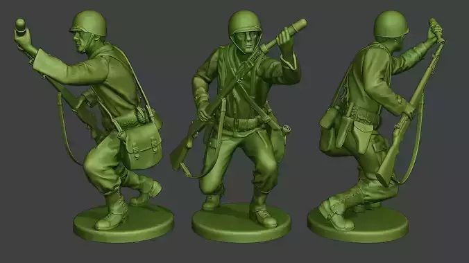 American soldier ww2 M7 Grenade2 A10 3D print model