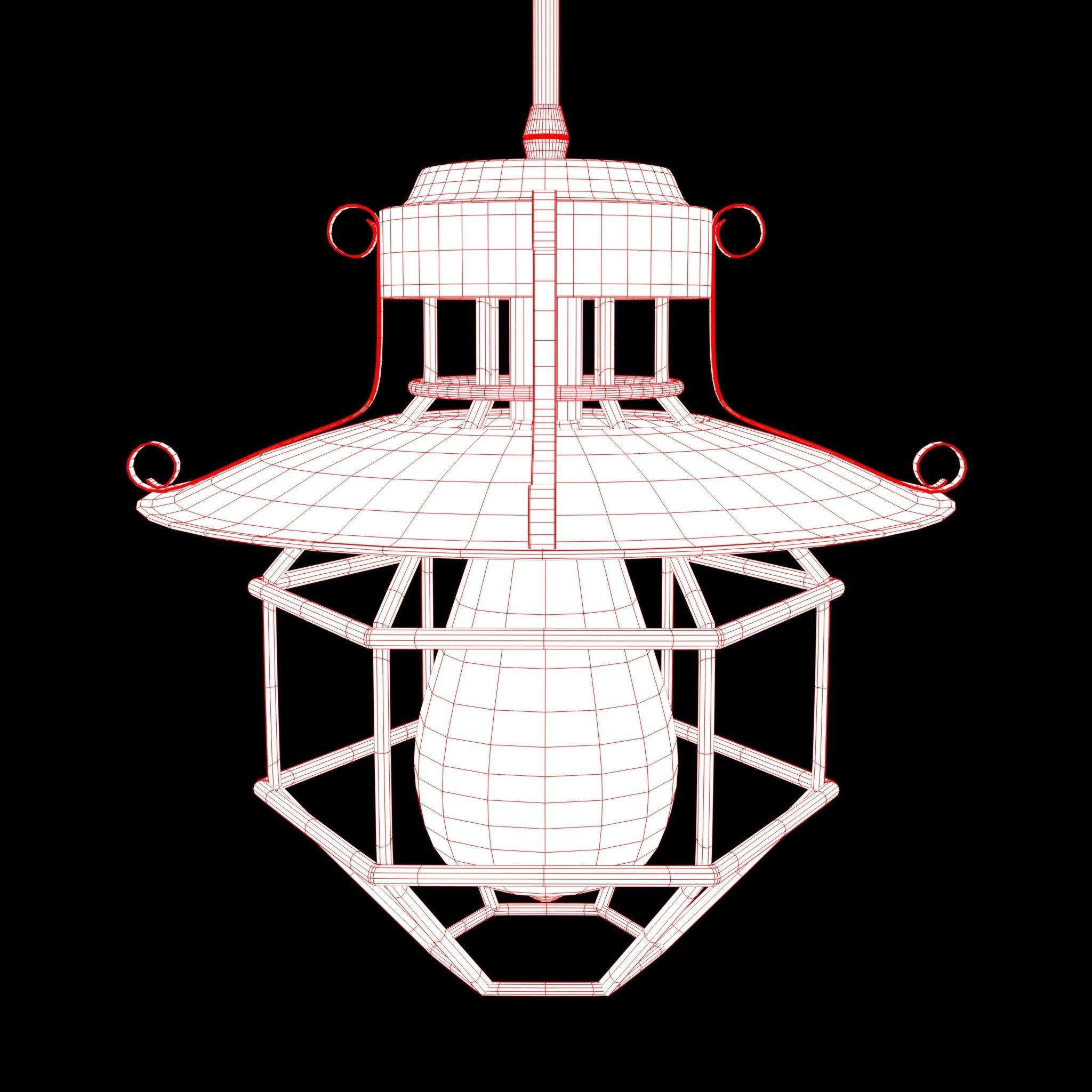 lamp 3D model industrial cage pendant light - industrial cage... 3D model_6