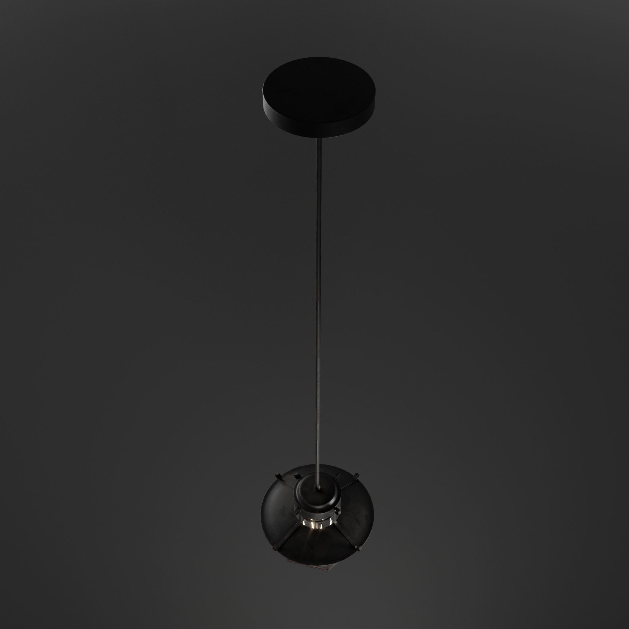 lamp 3D model industrial cage pendant light - industrial cage... 3D model_4