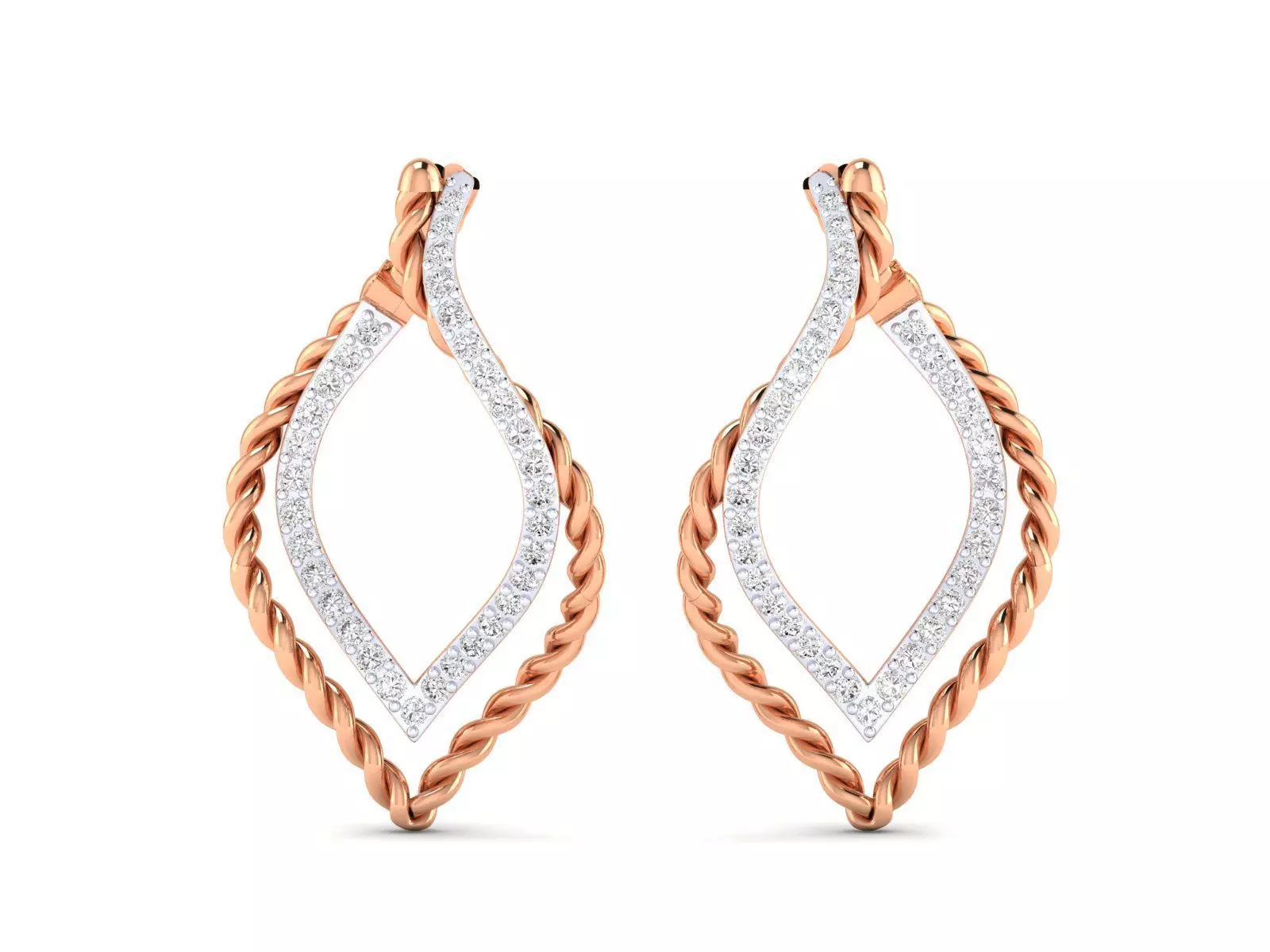 Women earrings 3dm stl render 3D print model