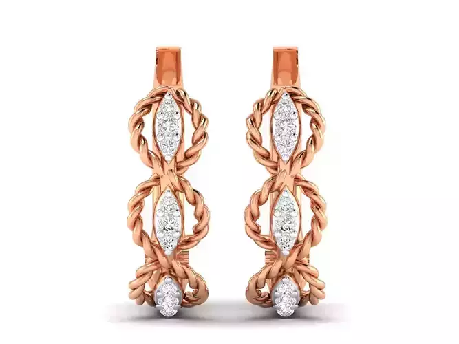 Women earrings 3dm stl render