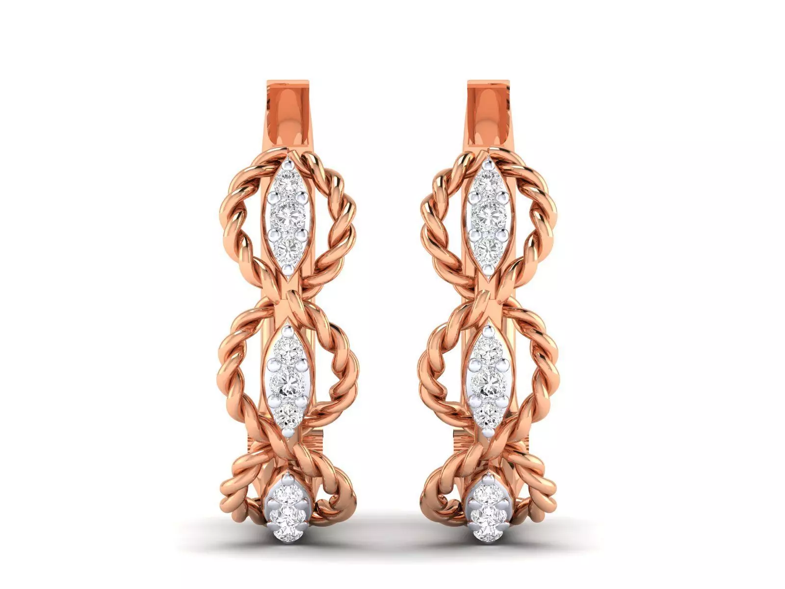 Women earrings 3dm stl render 3D print model