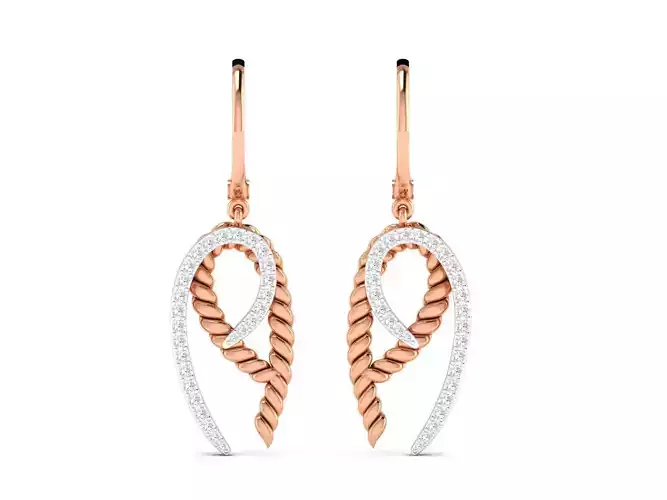 Women earrings 3dm stl render