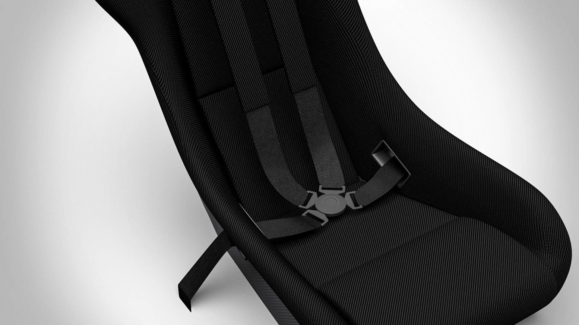 Racing Seat v4 Low-poly 3D model_8