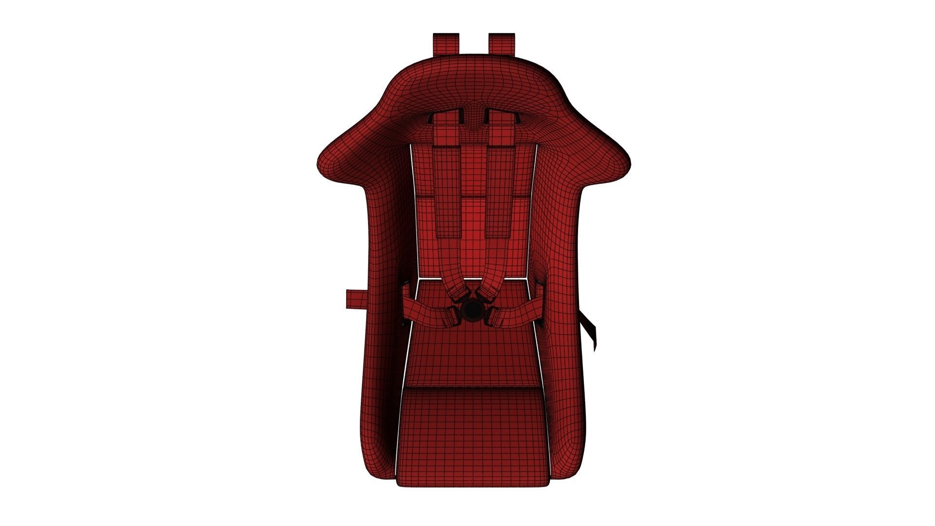 Racing Seat v4 Low-poly 3D model_13