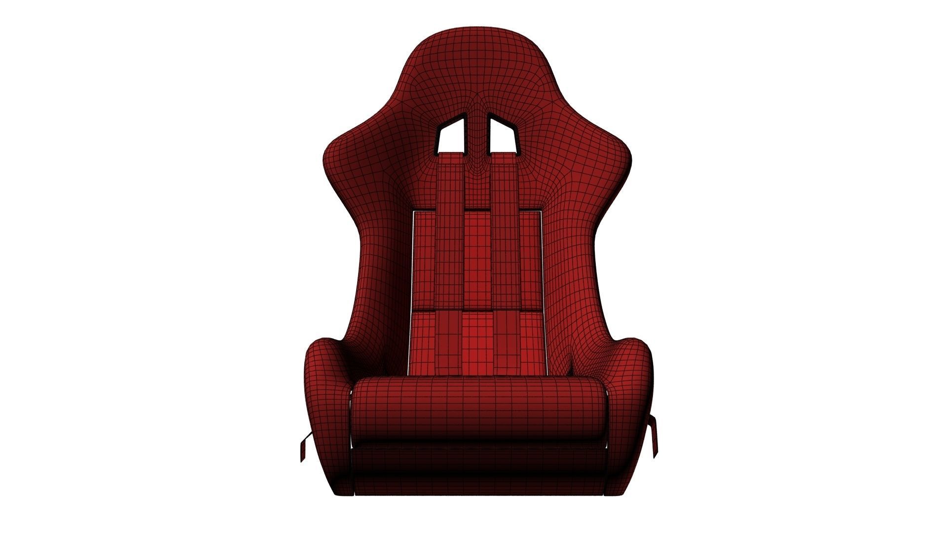 Racing Seat v4 Low-poly 3D model_9