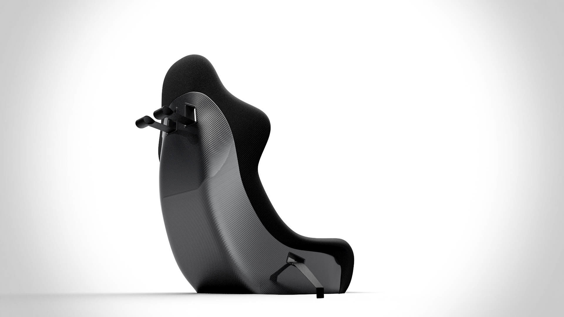 Racing Seat v4 Low-poly 3D model_6