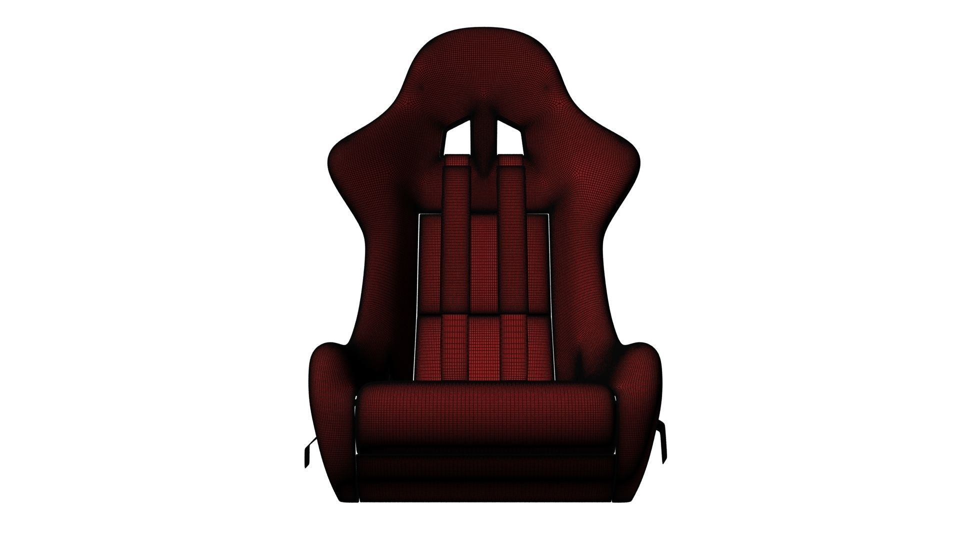 Racing Seat v4 Low-poly 3D model_10