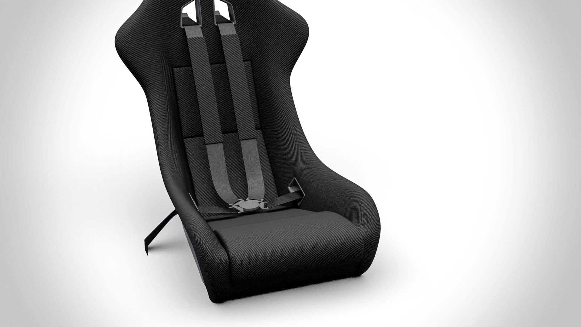 Racing Seat v4 Low-poly 3D model_4