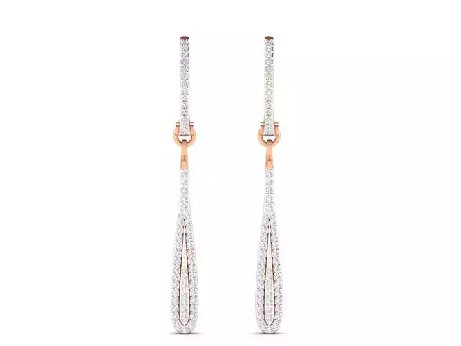 Women earrings 3dm stl render