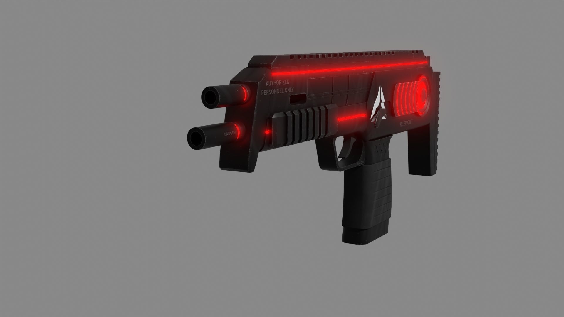 Sci-fi Submachine Gun Weapon 3d Model Low-poly 3D model_2