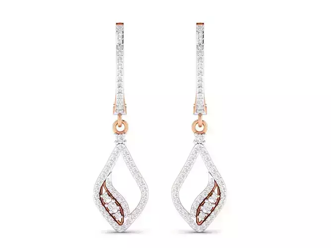Women earrings 3dm stl render