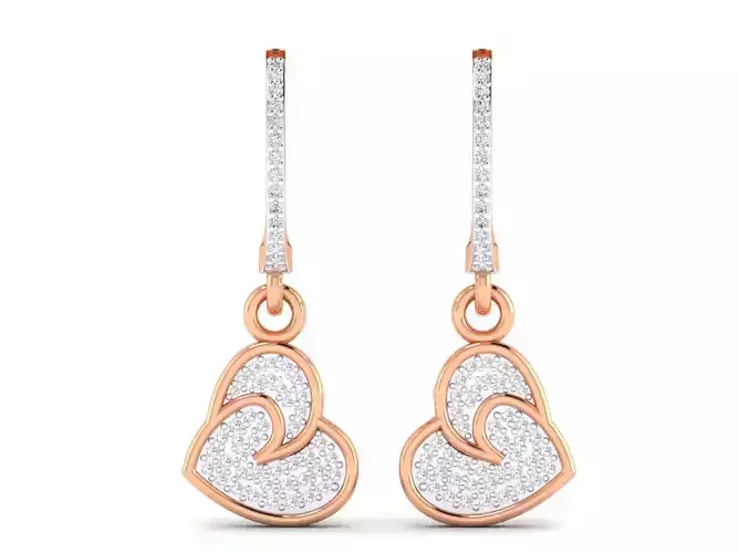 Women earrings 3dm stl render