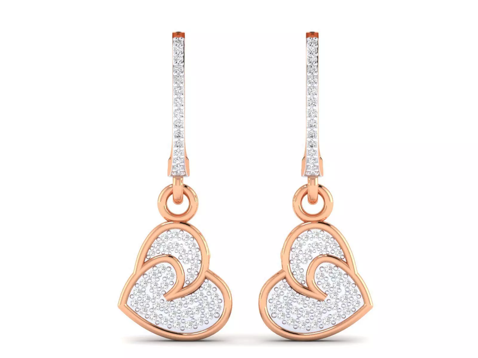 Women earrings 3dm stl render 3D print model