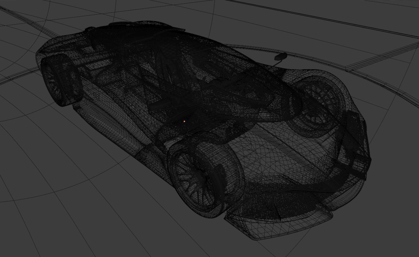 Sci Fi Car Scene Low-poly 3D model_4