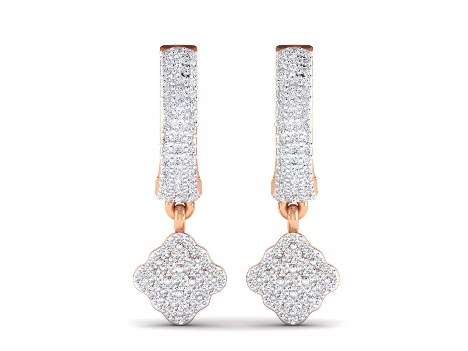 Women earrings 3dm stl render 3D print model