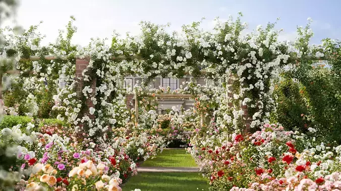 Rose garden-Bundle 08 3D model