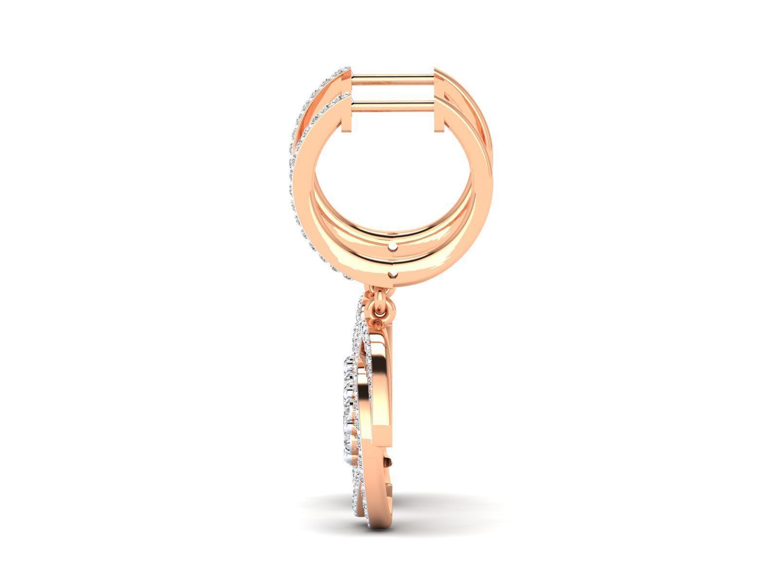 Women earrings 3dm stl render 3D print model_2