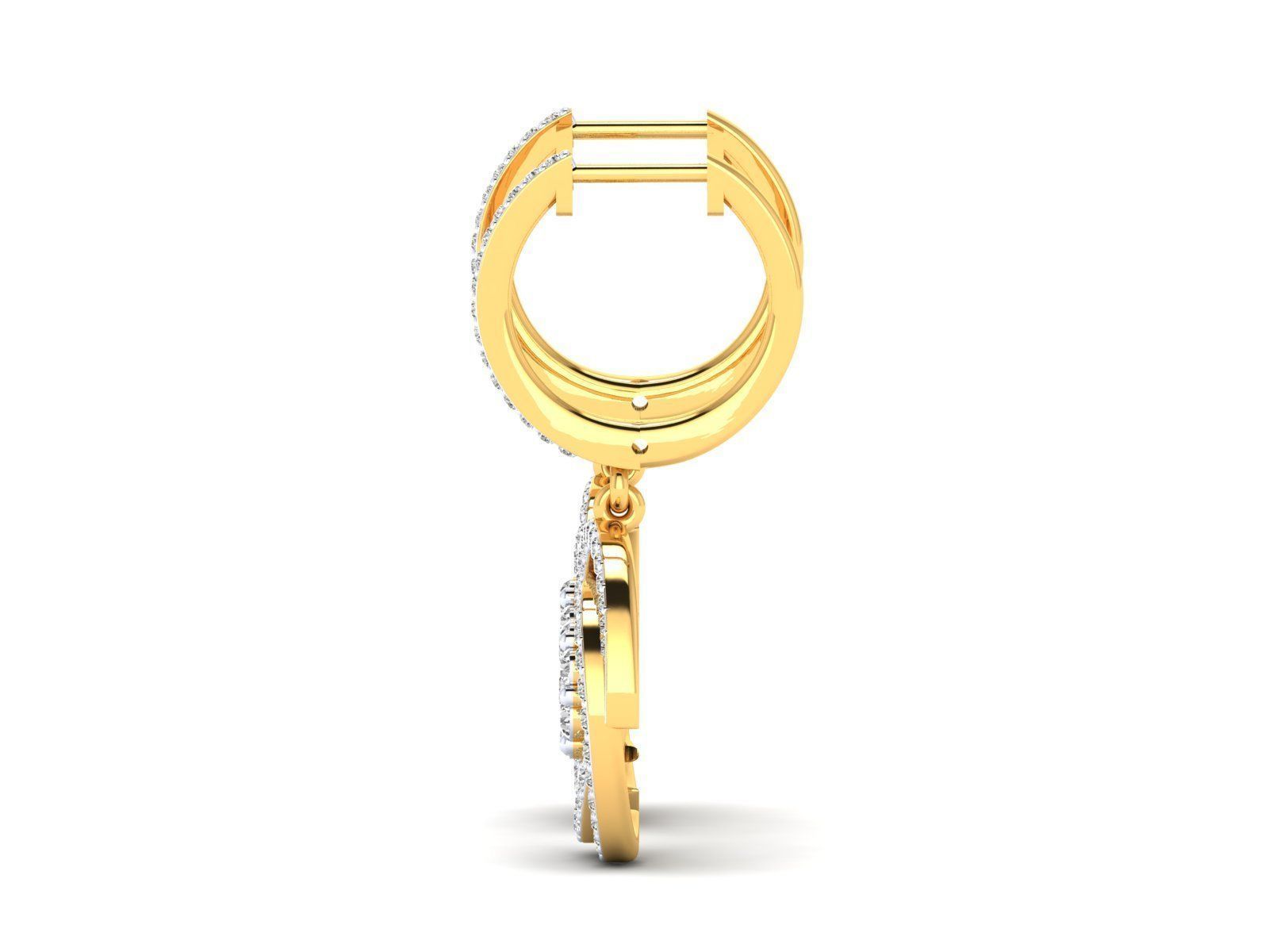 Women earrings 3dm stl render 3D print model_8