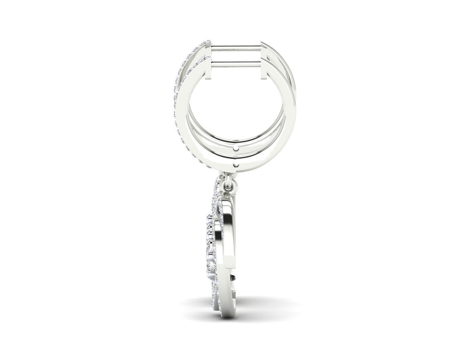 Women earrings 3dm stl render 3D print model_5