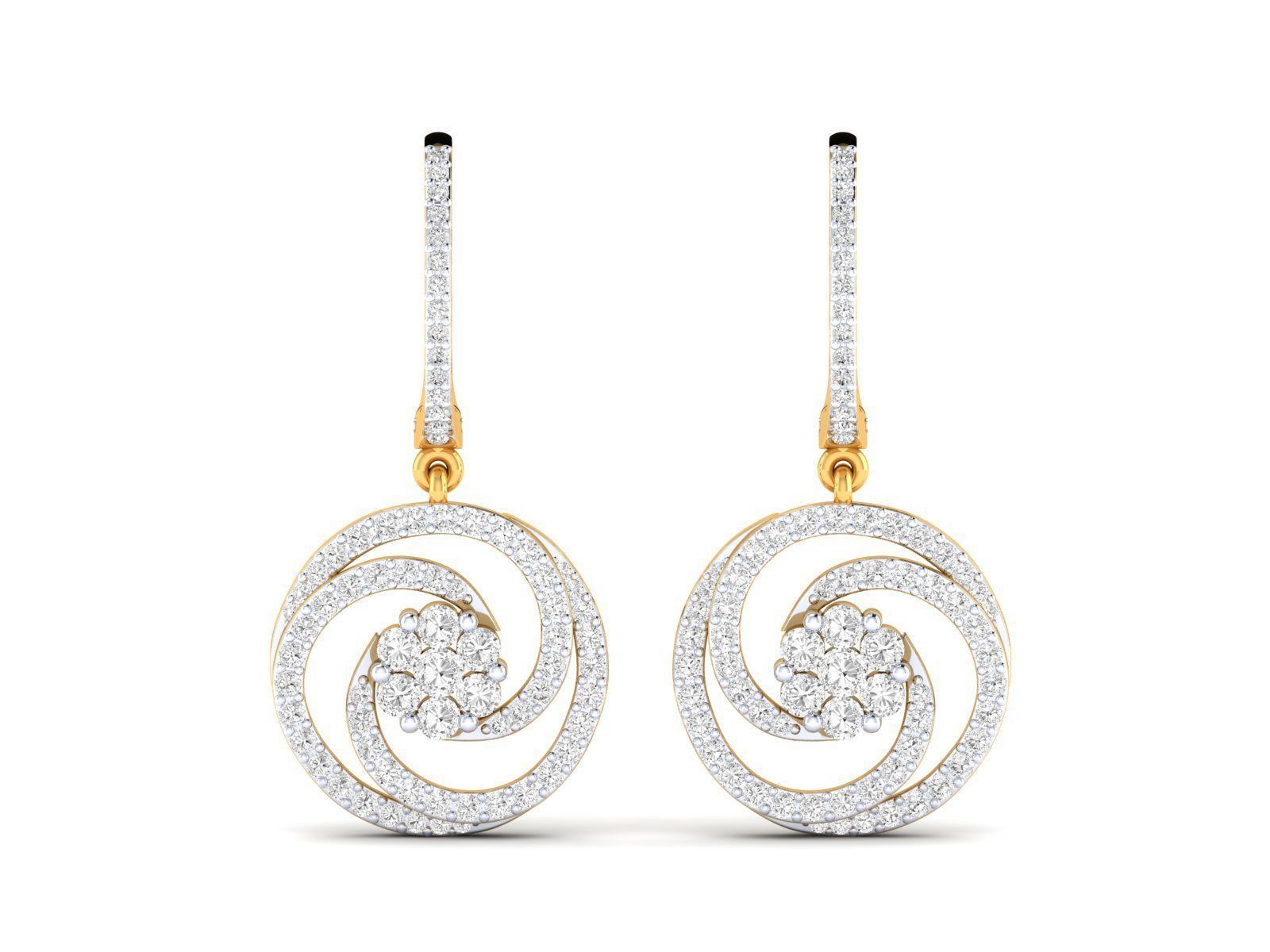 Women earrings 3dm stl render 3D print model_7