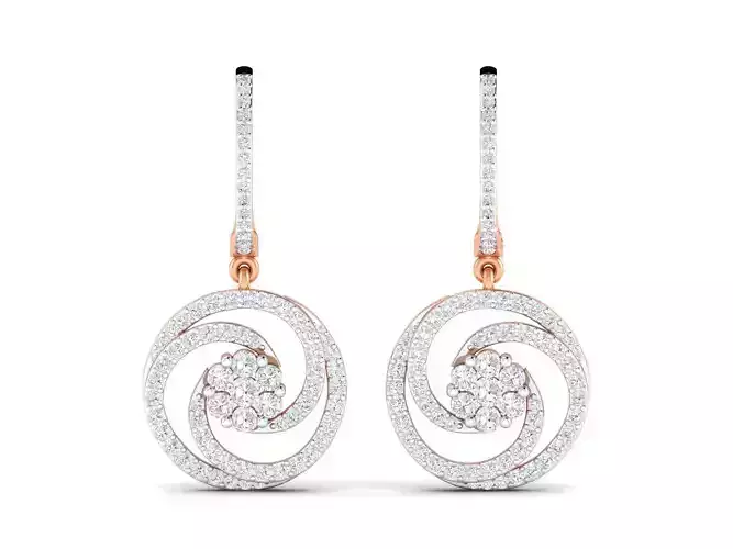 Women earrings 3dm stl render