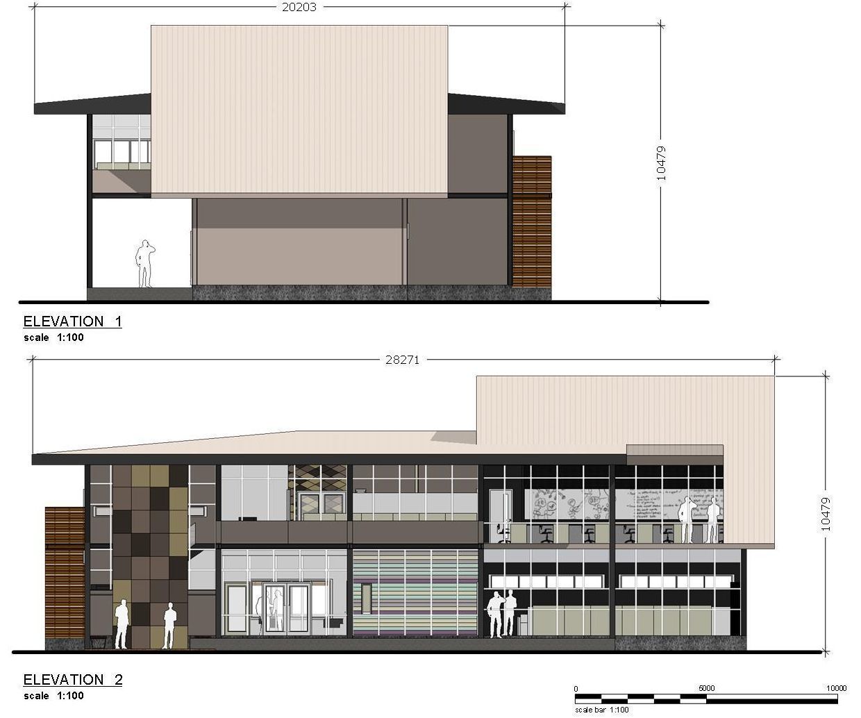 Small office in steel structure 3D model_5