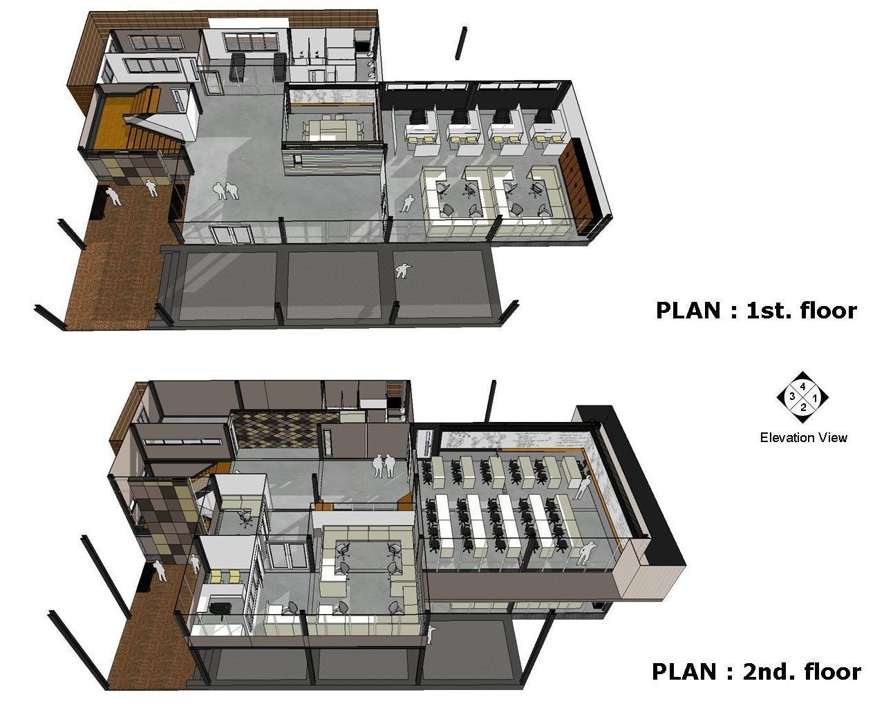 Small office in steel structure 3D model_8
