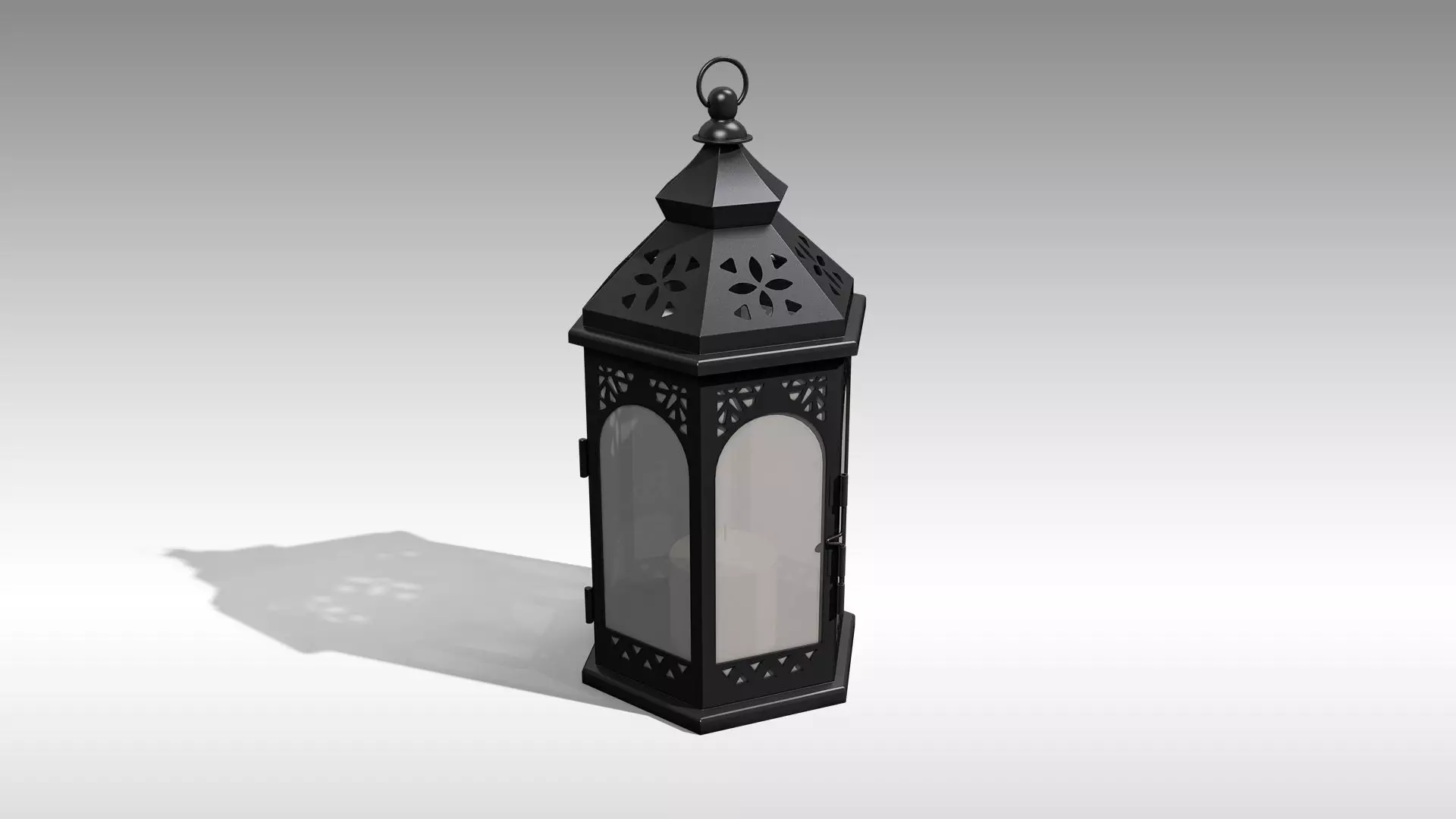 Metal Lantern 01 Low-poly 3D model
